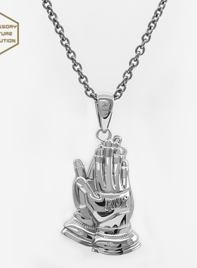 埃斯意choose祈祷之手吊坠项链