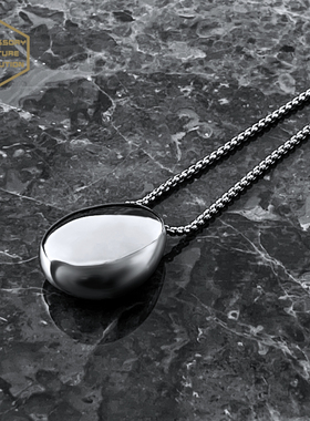 埃斯意镜面鹅卵石吊坠项链