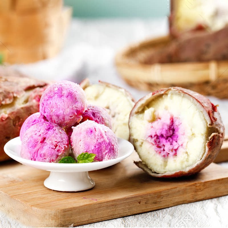 海南桥头沙地网红冰激凌一点红 皇裔食品番薯