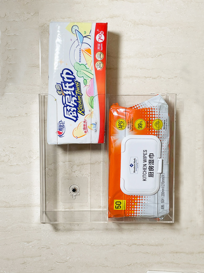 厨房湿巾收纳盒专用加大纸巾置物架免打孔橱柜倒挂纸巾盒湿纸双层,淘宝优惠券,粉丝福利购,淘宝优惠卷