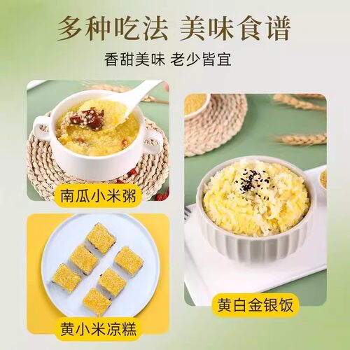 2026年东北黄小米新米粥五谷杂粮吃的小黄米黑龙江粮食糯小米特产 - 图3