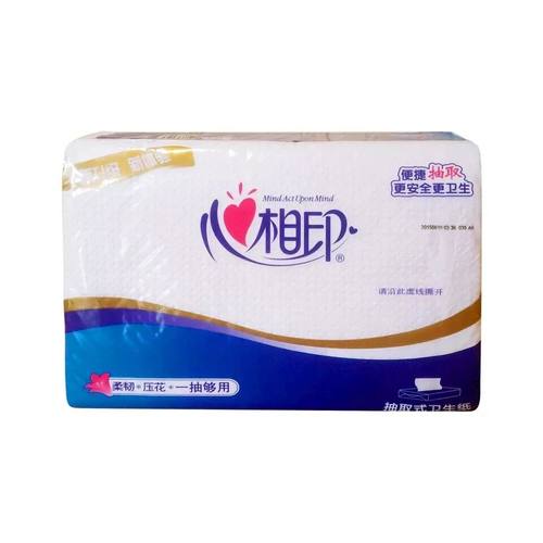 心相印120抽平板纸压花心心相印卫生纸巾草纸厕纸8包整箱NT1320 - 图3