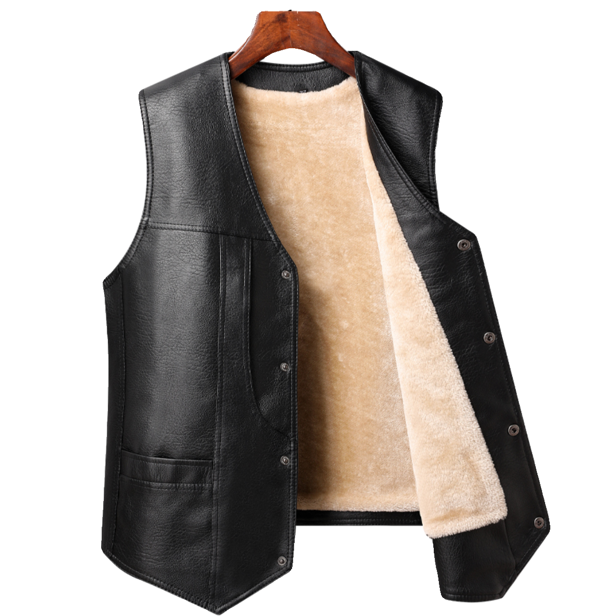 花花公子秋冬季爸爸装中老年人加绒皮衣马甲爷爷羊羔绒背心男坎肩,淘宝优惠券,粉丝福利购,淘宝优惠卷