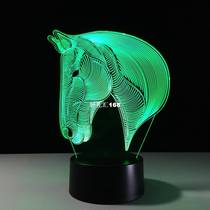 Horse Lamp 3D Optical Illusion LED Lamp Hologram Acrylic 7