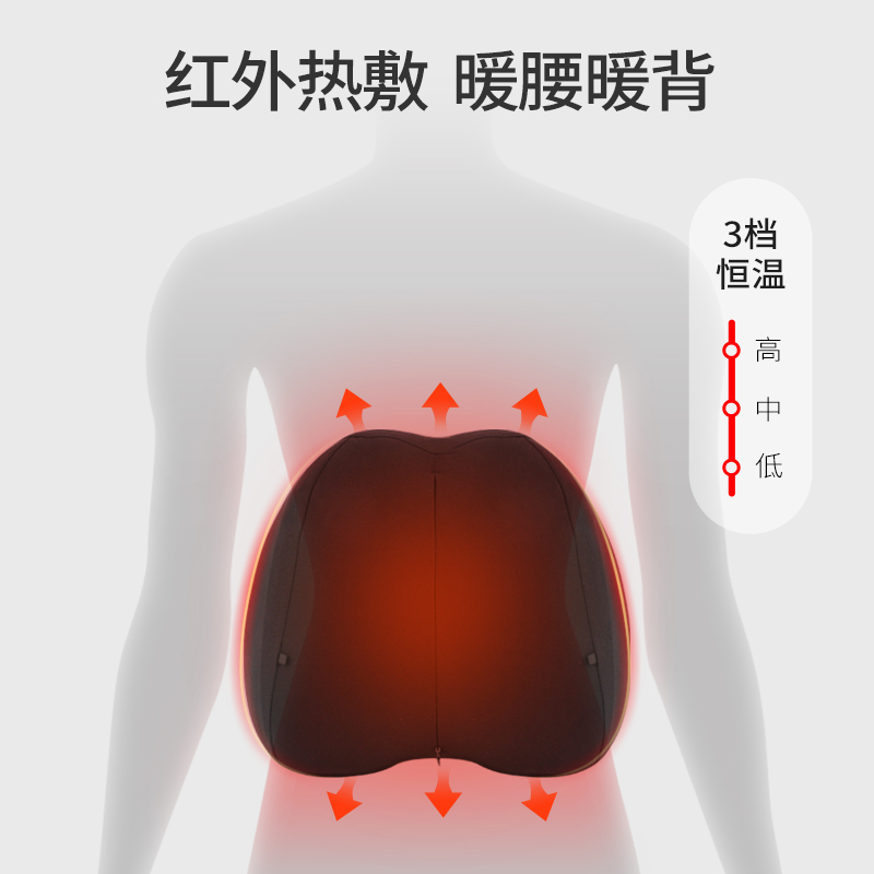 汽车加热按摩护腰靠垫电动驾驶司机秋冬腰垫开车载腰枕靠背垫神器 - 图2