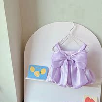 Girl 2022 Xias new butterfly knot harnesses Korean version of the 1-6-year-old baby name Yuanyuan Fashion Harness small crowdsourced