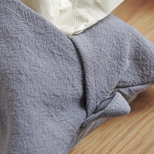 棉麻纸巾套纸巾挂袋简约水洗工艺车载抽纸袋纸巾 日式纸巾袋 - 图1