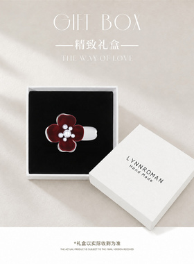 酒红植绒花朵珍珠刘海侧边发夹