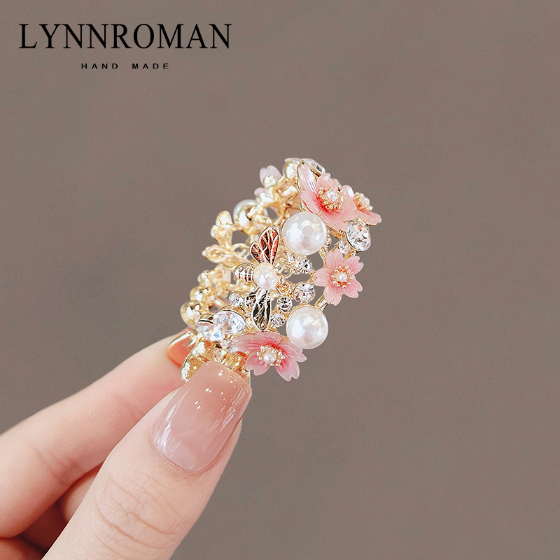 LYNNROMAN春季限定樱花发夹女高马尾爪夹固定神器高级感爪夹发卡-图2