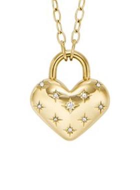 代购Fossil/化石女士金色抛光不锈钢锁扣可调节项链