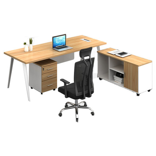 简约现代老板办公桌总裁桌大班台经理主管单人电脑桌财务桌椅组合-图3