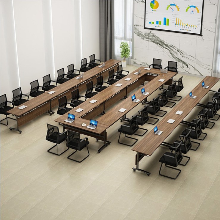折叠培训桌会议桌可移动长条桌长桌多人组合培训机构会议室桌子-图2
