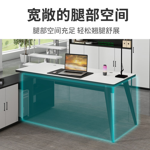 办公桌老板桌简约现代经理 办公桌椅组合 主管大气 办公室大班台 - 图1