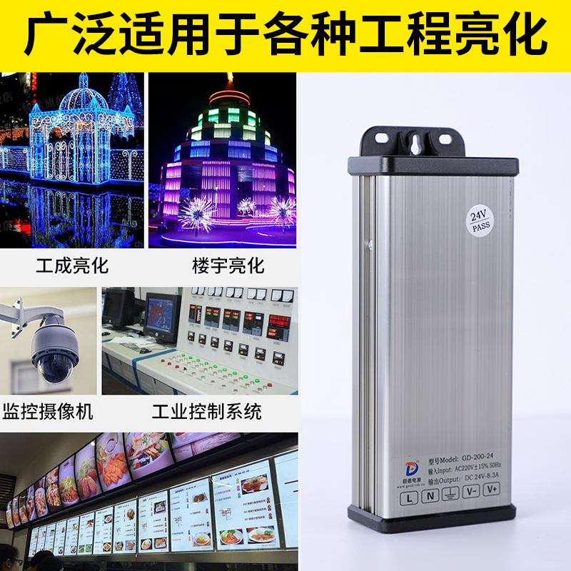 36伏软膜灯箱专用变压器超薄内置卡24V开关电源布12V灯条led灯带 - 图2