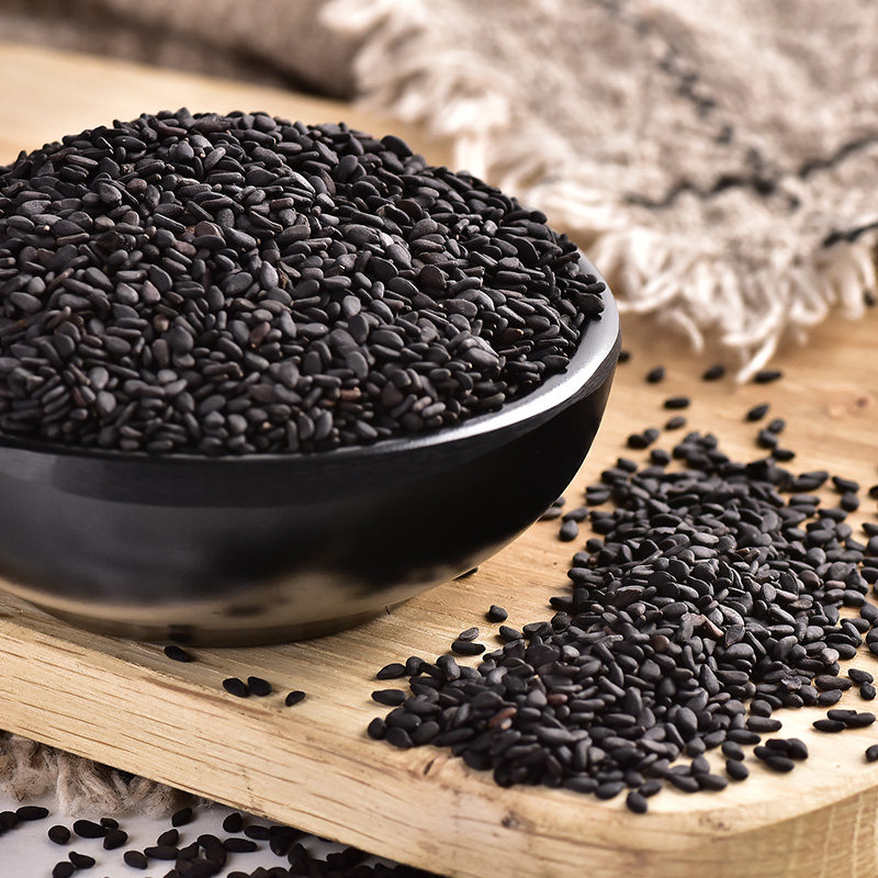 素养生活有机黑芝麻非脱皮生黑芝生芝麻麻新货东北五谷