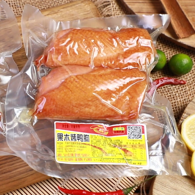 天津国顺果木烤鸭胸约450g/份即食熟食熏制快餐煎烤涮煮食材特产-图2