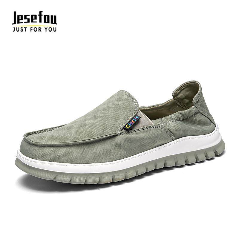 Jesefou高端奢侈新款一脚蹬休闲鞋男软底懒人运动帆布鞋时尚透气,淘宝优惠券,粉丝福利购,淘宝优惠卷