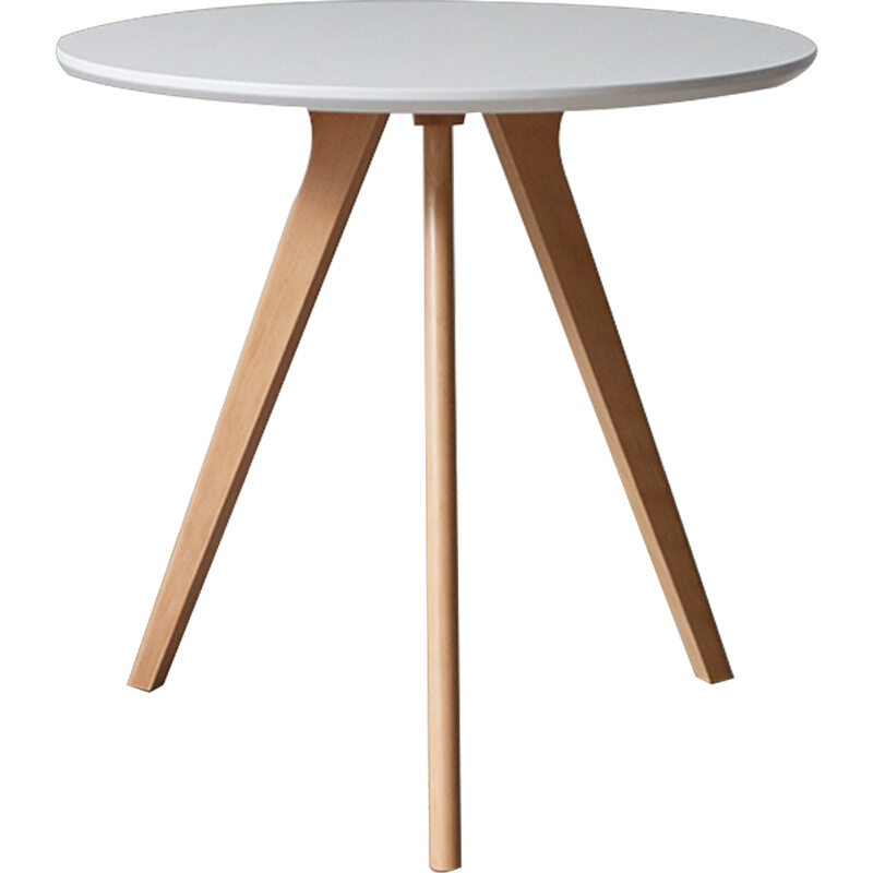 北欧风现代简约实木圆桌饭桌家用小户型轻奢网红休闲小餐桌椅组合-图3