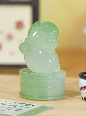 马年新年仿玉小马印章盲盒摆件