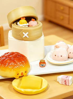 饮茶先啦盲盒广式早茶文创摆件