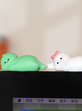 显示屏桌面装饰工位摆件