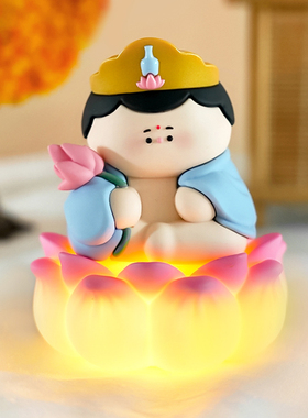 宝贝故事结缘小菩萨莲花灯摆件