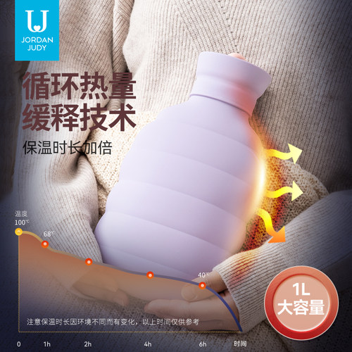 硅胶热水袋注水大号可爱暖手袋女学生敷肚子被窝专用暖水袋暖手宝 - 图1