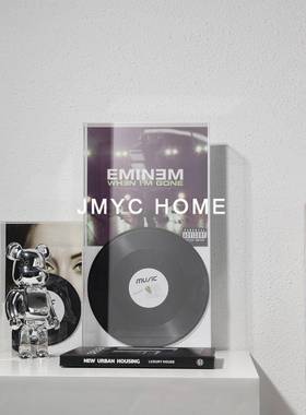 简约现代音乐主题音响复古唱片摆件书房样板间客厅卧室软装饰品