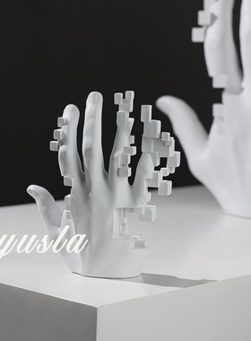 意式简约客厅电视柜手掌摆件餐边柜书房雕塑艺术样板间软装饰品