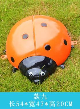 卡通瓢虫摆件户外玻璃钢昆虫雕塑园林售楼处小区幼儿园草坪装饰品