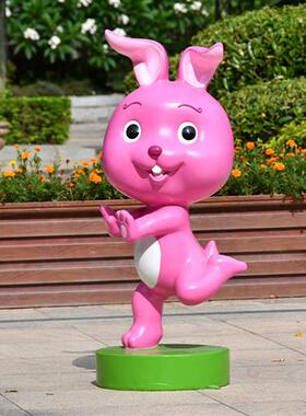 户外园林景观小品卡通十二生肖摆件玻璃钢雕塑房地产公园草坪装饰