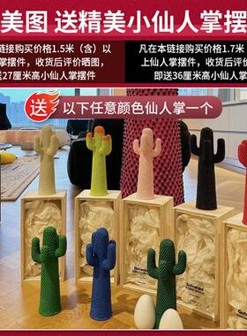 网红仙人掌玻璃钢衣架雕塑商场店铺家居美陈落地装饰潮流大摆件