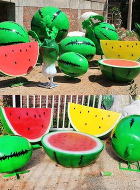 大型玻璃钢仿真水果蔬菜雕塑草莓榴莲农庄草莓南瓜生态园装饰摆件