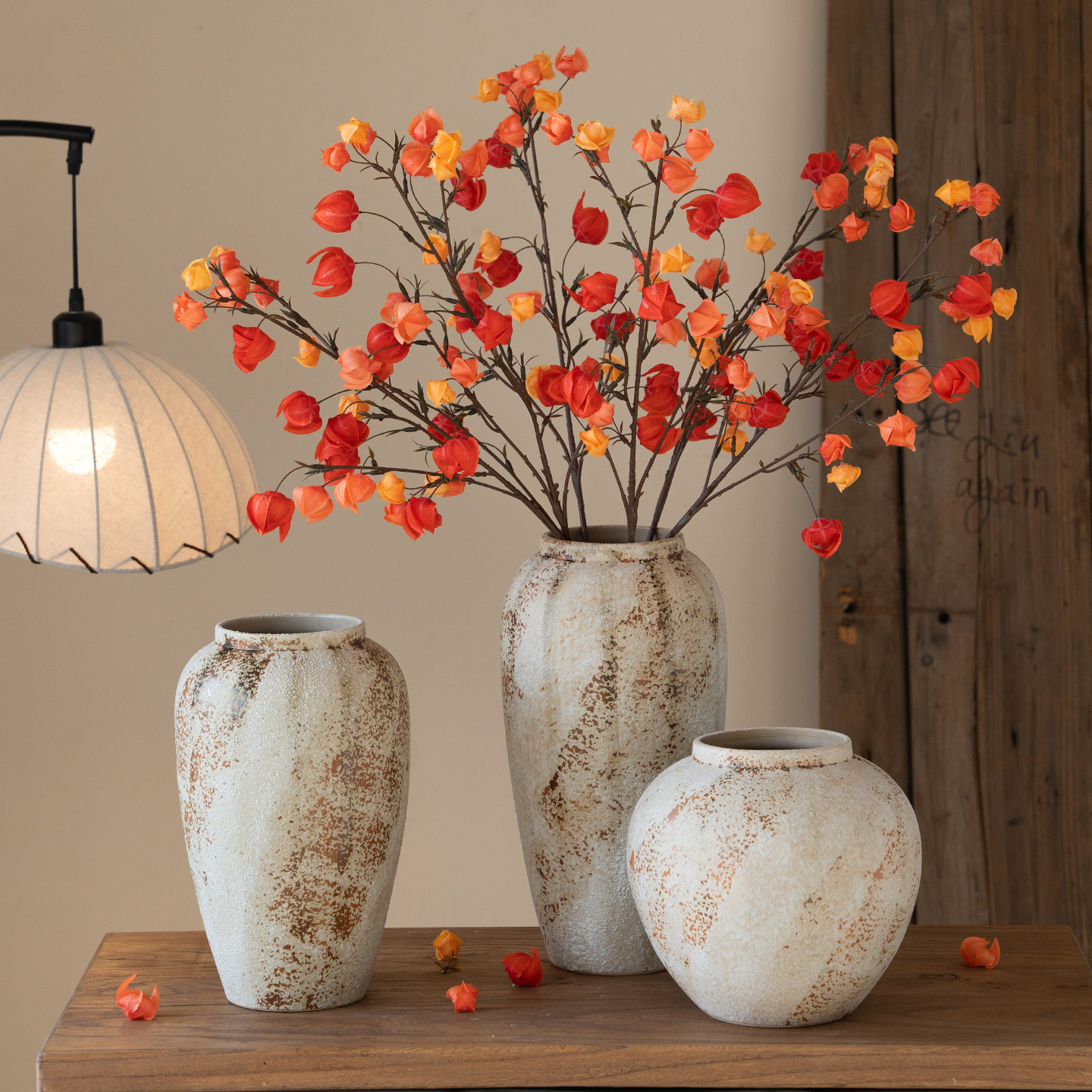 中古风花瓶陶瓷复古高级感客厅水养雪柳鲜花创意插花民宿酒店摆件,淘宝优惠券,粉丝福利购,淘宝优惠卷