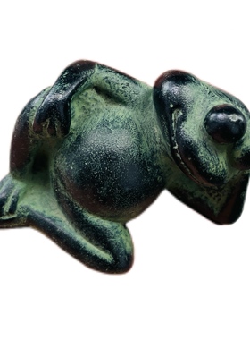 天然青石招财青蛙茶宠茶玩