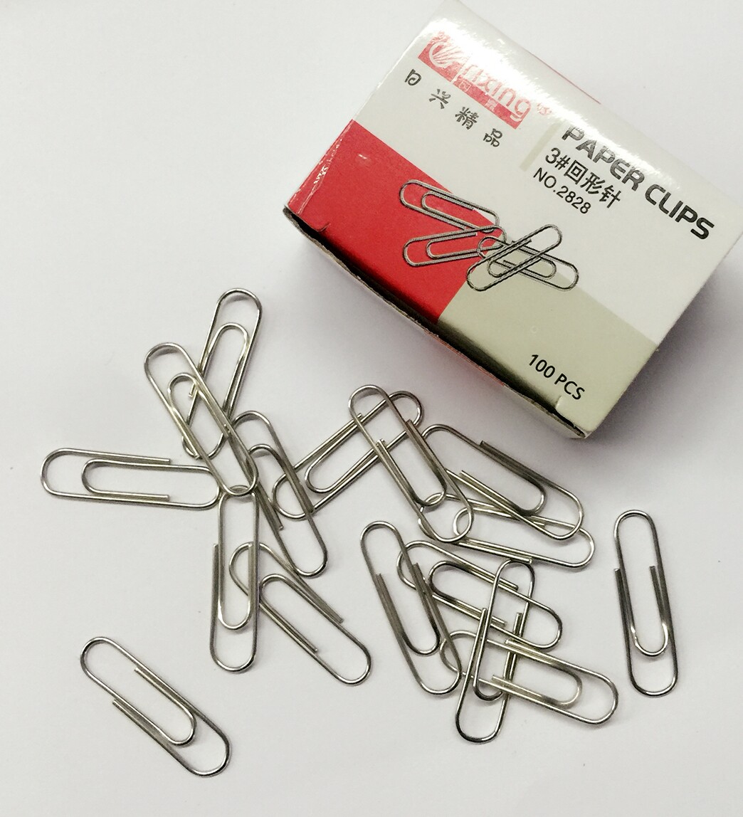 日兴2828回形针3号100p 曲别针29mm 20小盒起多省包邮 易学易办