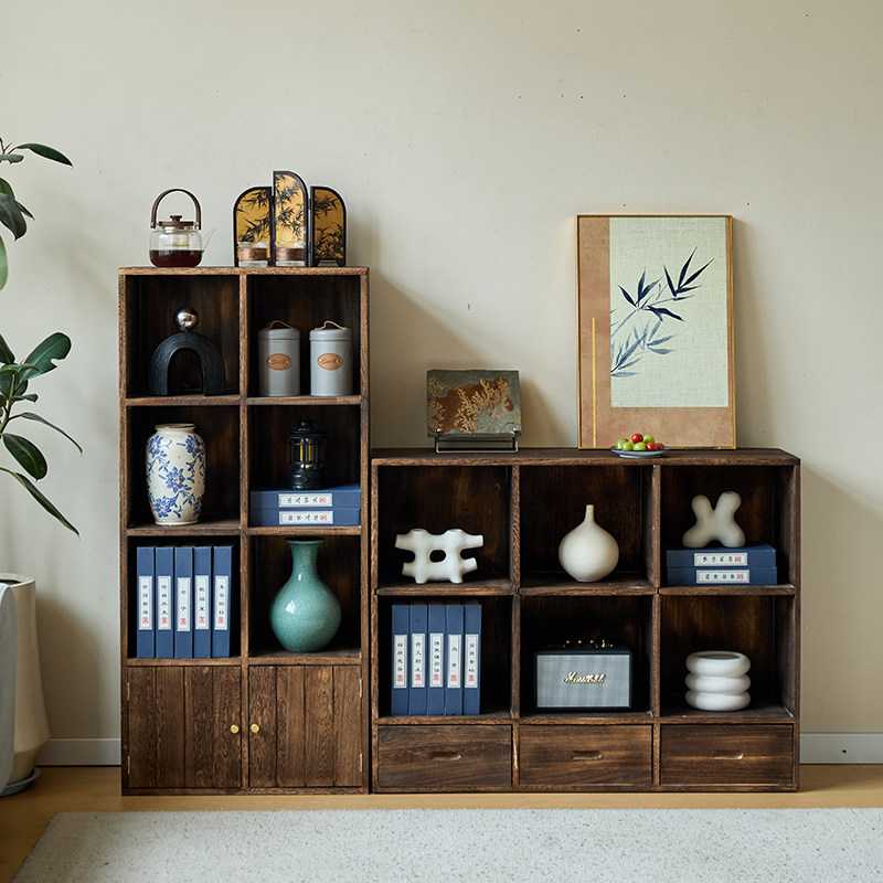 儿童实木书架落地置物架多层客厅靠墙柜子储物柜学生收纳家用书柜,淘宝优惠券,粉丝福利购,淘宝优惠卷