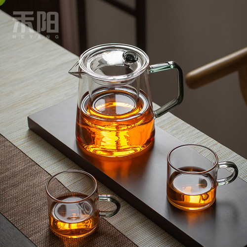 玻璃茶壶耐热泡茶壶过滤耐高温煮茶壶水壶套装泡茶器煮花茶养生壶 - 图0