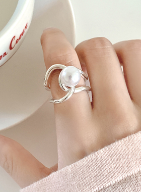 时尚百搭戒指女小众设计开口戒子女轻奢高级感2025新款食指指环女