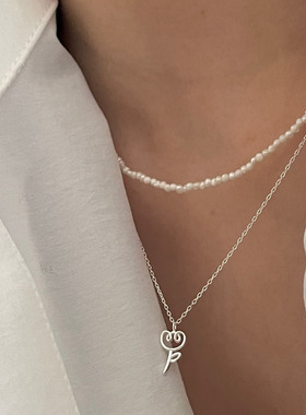 一恋创意抽象郁金香花朵项链女小众设计感时尚百搭精致气质颈链锁