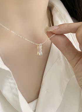 原创设计 刀叉勺子项链女小众设计项链女配饰锁骨链吊坠女学生党