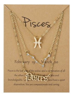 3pcs set Zodiac women necklace Personality new gift couple