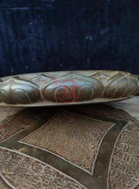 天然青石手工雕刻荷花壶承茶托宝贝底座民俗工艺雅居茶舍实用收藏