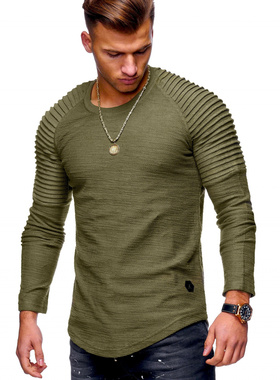 Fashion Men s Slim Autumn Long Sleeve T-Shirt Cotton XXXL