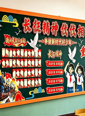 弘扬红军长征胜利精神主题黑板报