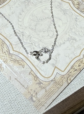 S999足银余香玫瑰花环圆环项链轻奢小众百搭高级感锁骨链项链