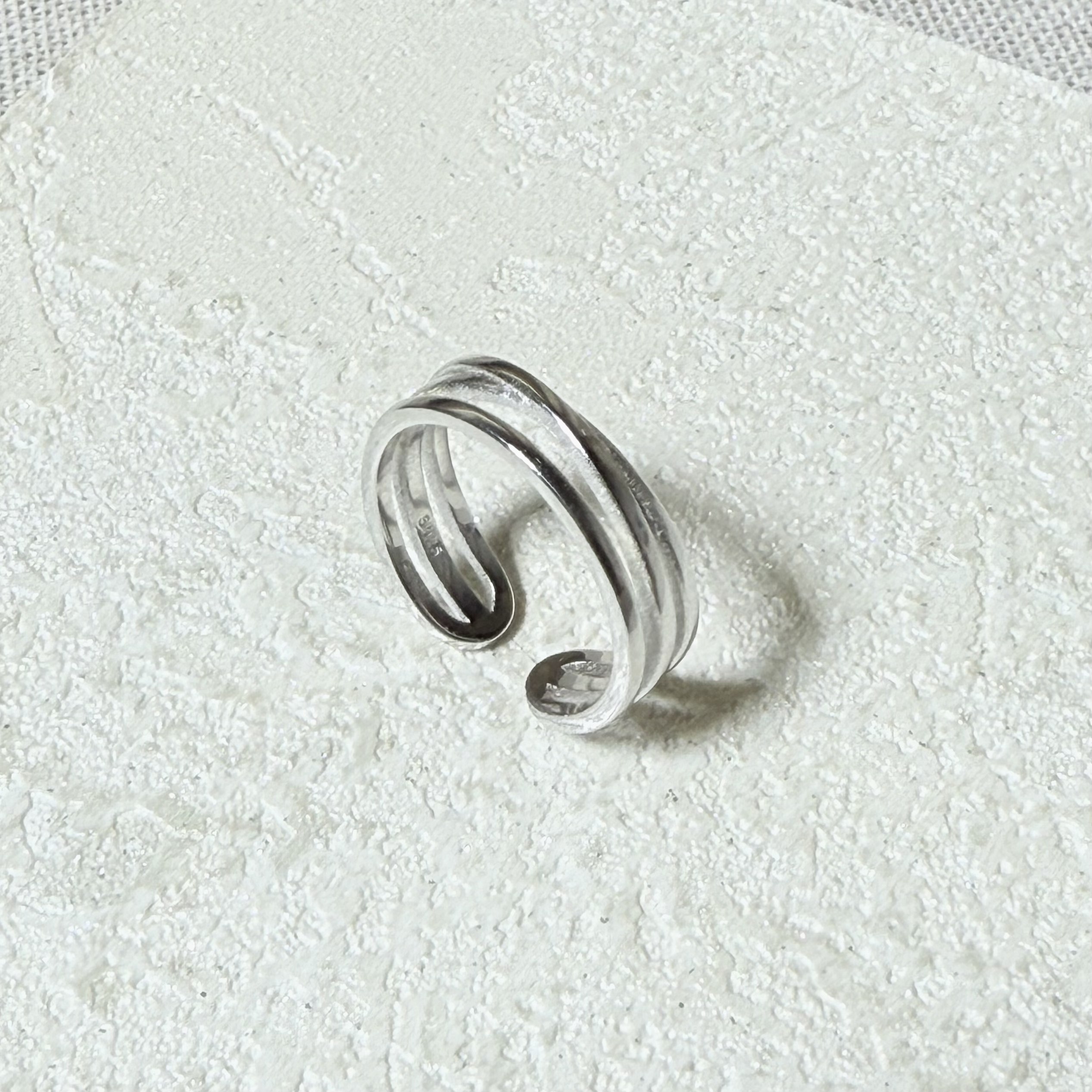 S925纯银轻岚线条交叉三层戒指女个性时尚韩版小众设计冷淡风戒指,淘宝优惠券,粉丝福利购,淘宝优惠卷