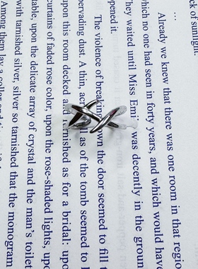 S925纯银《现代交织》开口戒指