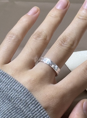 S999足银《冰晶》碎冰冰小众设计感高级轻奢小众设计感亮片戒指