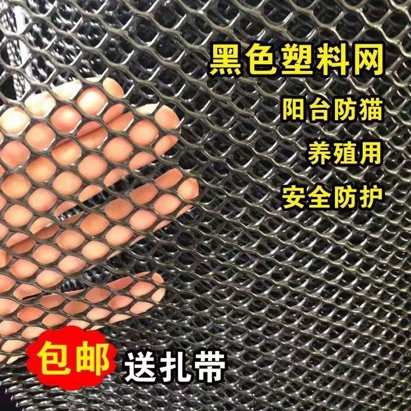 黑色塑料平网养殖育雏漏粪网养鸡鸭塑料网格阳台防护网防掉网窗垫-图0